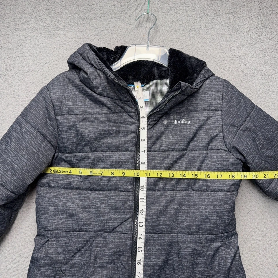 Columbia Omni Heat Jacket Youth Girls XL Gray Full Zip Outdoor Coat Outgrown - Image 2 of 4