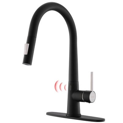 GIMILI Touchless Black Kitchen Faucet with Pull Down Sprayer, High Arc Single...