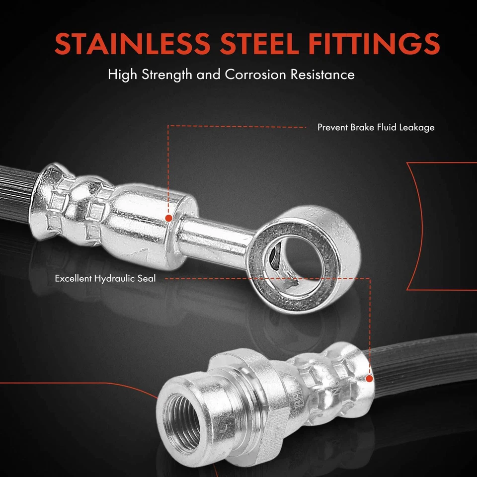 Manguera hidráulica de freno delantero A-Premium para Chevrolet Aveo 2004-2011 Pontiac G3 Foto 4 de 4