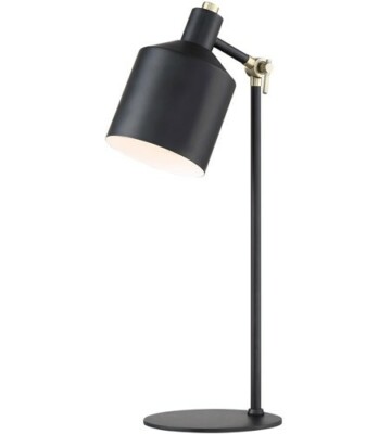 Lite Source Macall Metal Desk/1 Light Table Lamp, Black - LS-23098BLK