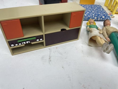 VTG Miniature Dollhouse Furniture Kitchen Bedroom Living Room by F - P Toys - Picture 7 of 12