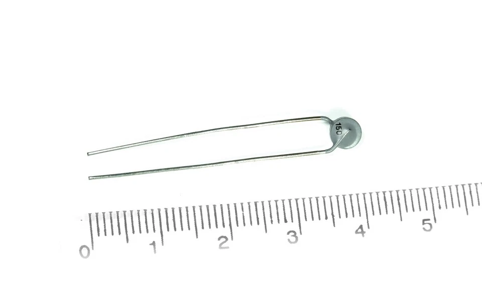 150 Ohm NTC Thermistor 450mW LCC Thomson-CSF ±10% 150R - NOS (5 pieces) - Image 2 of 2