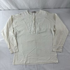 Vintage Escada By SRB Henley Button Ivory Shirt Size 36 Made In Western Germany