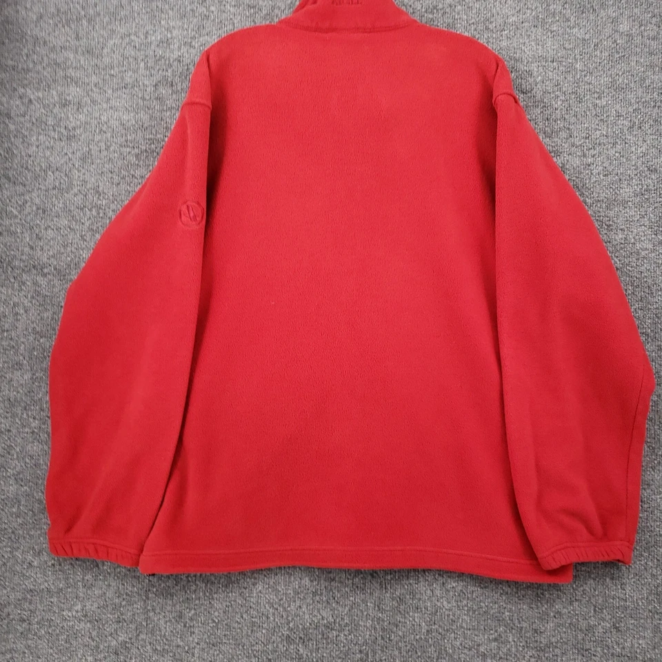 Chaqueta Aigle Para Hombre XL Roja Cremallera Completa Polartec Polar Manga Larga Cuello Simulado Foto 2 de 4