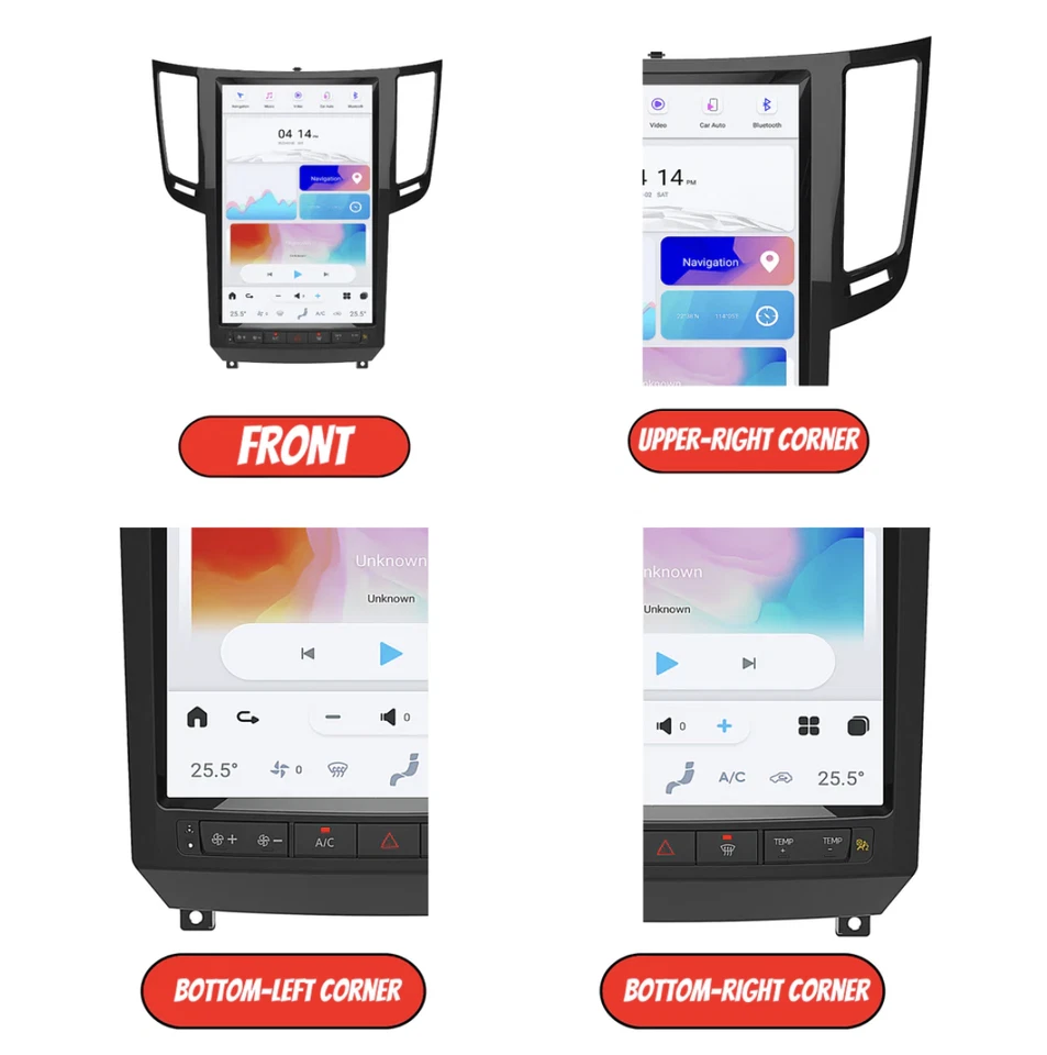 For Infiniti QX70 2013-2019 Wireless Apple CarPlay & Android Auto 14.5" Screen - Image 3 of 4