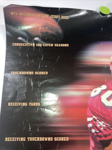 Jerry Rice Who’s Counting TD 1997 San Francisco 49ers NFL Costacos 23x35 POSTER - Picture 2 of 10