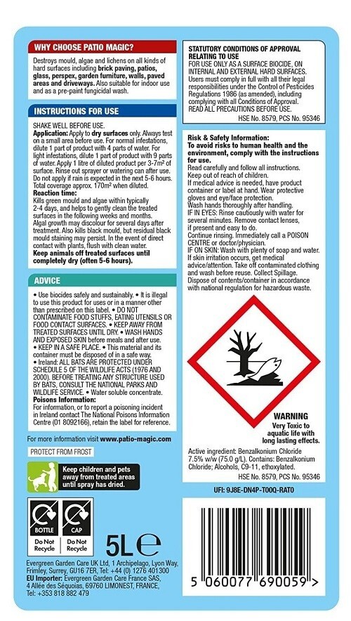 Patio Magic! Concentrate Ideal for Patios, Paths and Driveways 5