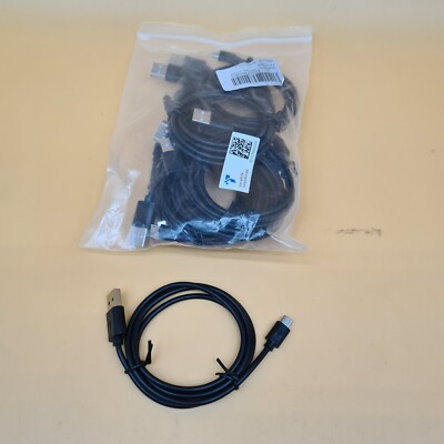 (Lot of 10) Micro USB to USB 3Ft Charging Cables for Data Sync Transfer Black