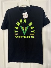 XFL Tampa Bay Vipers Big Logo Black T-Shirt Mens Small