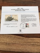 2541  8" x  6" International Philatelic Momento Card, [417700] 1983-1984 Eagle