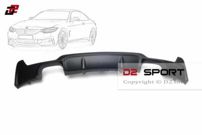 3D Style Bumper Diffuser Quad fits 2014-20 BMW F32 F33 F36 4-Series 435i M Sport