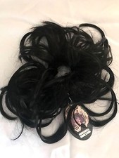 Synthetic Hair piece Updo Scrunchies Braided Ponytail Ring Extensions-3424 1B