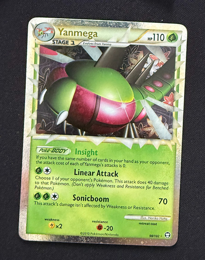 Yanmega Prime 98/102 Holo Ultra Rare Pokemon HGSS Triumphant - LP (US SELLER)