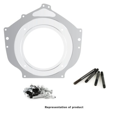 CBM GM LS ENGINE / FORTIN TRANS MOUNT BILLET ADAPTER PLATE 8 BOLT CRANK