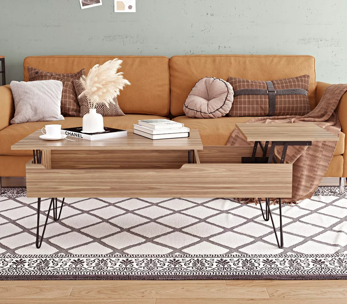 Lift top sale rustic coffee table