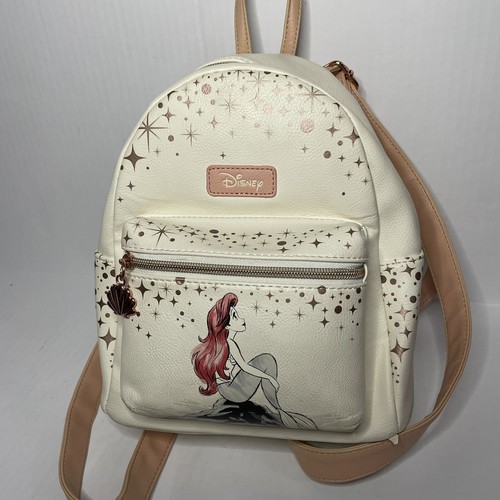 loungefly disney the little mermaid ariel rose gold mini backpack