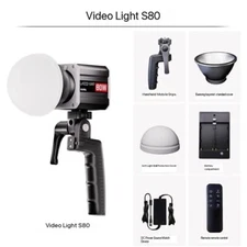 LATZZ S80 80W Handheld LED Video COB Light 2800K-6800K Photography Fill Light 
