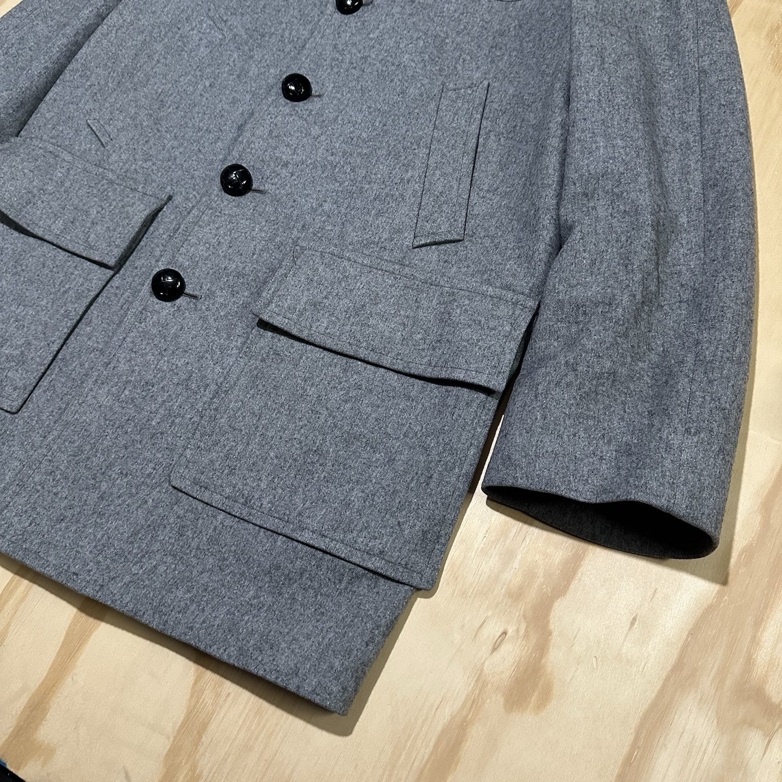 Vintage Pendleton Wool Coat Jacket Gray Western R… - image 4