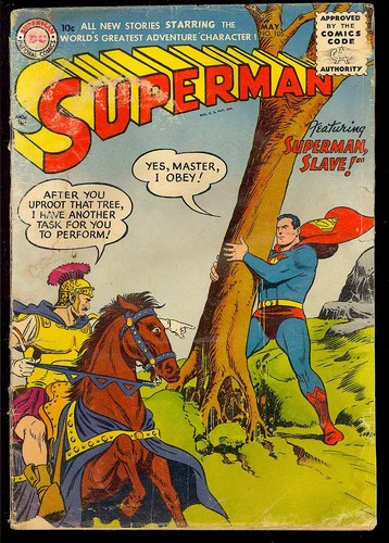 Superman #105 Unrestored Late Golden Age Superhero Vintage DC Comic 1956 GD