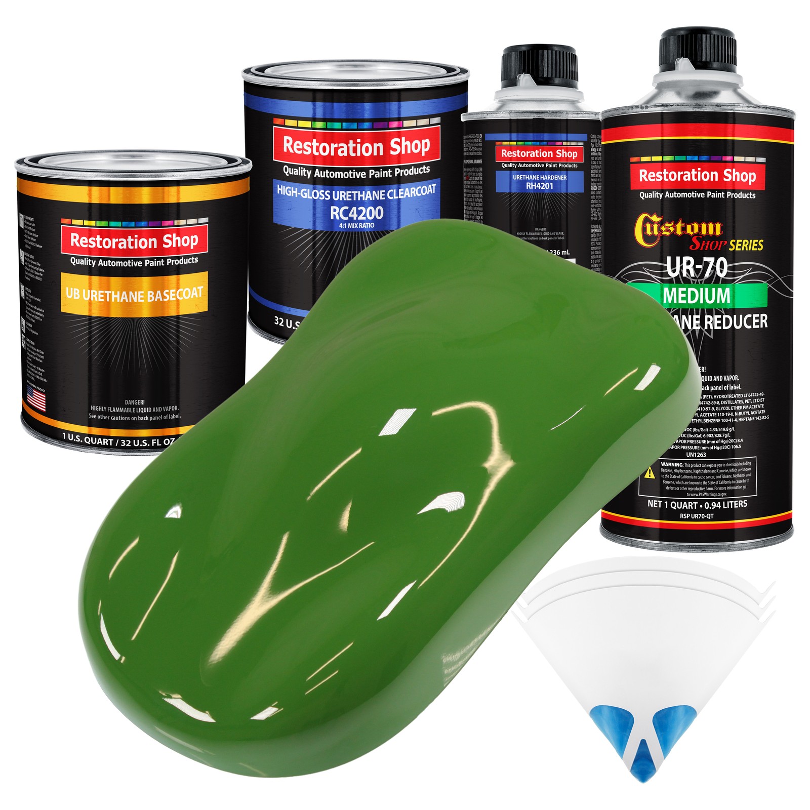 Deere Green Quart Urethane Basecoat Clearcoat Auto Paint Kit