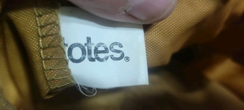 TOTES BRAND Packable Zip Bag Beige Nylon Logo VINTAGE - Picture 6 of 7