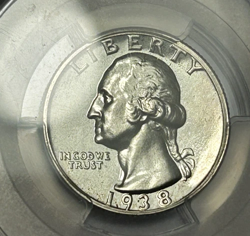 1938 WASHINGTON QUARTER  PCGS PR 66