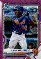Ronny Mauricio 2021 Bowman Prospect Purple Shimmer Chrome Refractor #BCP-23