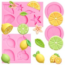 Large Lemon Lime Fruit Silicone Fondant Molds