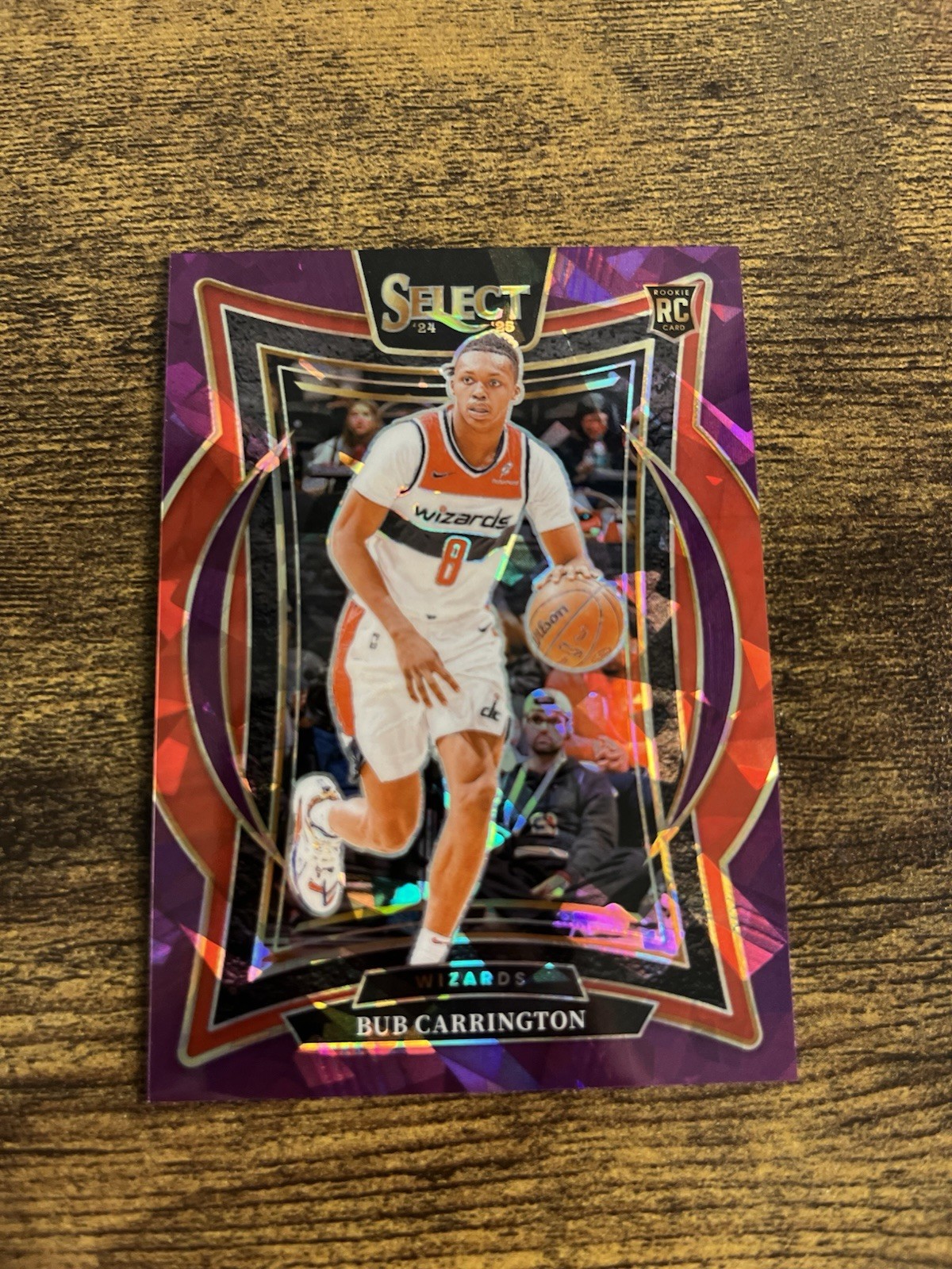 Bub Carrington 2024-25 Panini Select Concourse Rookie #81 Purple Ice /99 RC