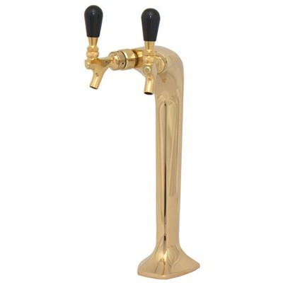 Milano-2, draft beer tower, stainless steel gold