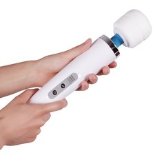 Shootmy Magic Wand Body Massager Ultra Powerful 10-Speed Vibrating, White/Blue
