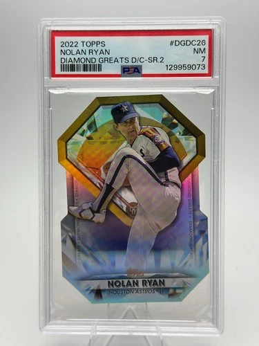 2022 TOPPS DIAMOND GREATS DIE-CUTS SERIES 2 #DGDC26 NOLAN RYAN HOF PSA 7