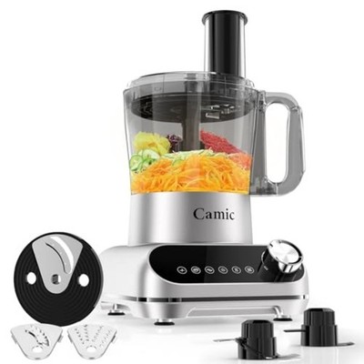 Camic 600W Food Processor, 72OZ Large Capacity Countertop Electric Vegetable Cho