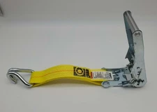 LiftAll 2" 10k Ratchet Strap Tiedown Fixed U-Hook 1" OAL 3300 lb Working UH10Y