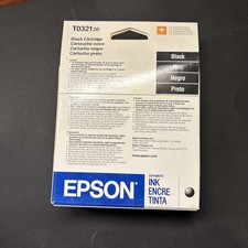 Epson Black Ink Cartridge T0321 NEW EXPIRED 04 2007 Genuine Sealed Photo Black