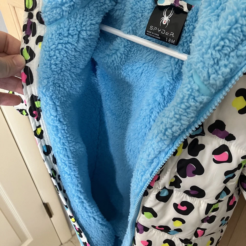 Traje de Nieve Spyder Niñas 18 Meses Niño Bebé Estampado Animal Difuso Resistente al Agua Foto 2 de 4