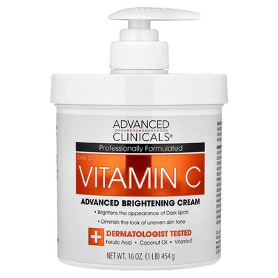 Vitamin C, Advanced Brightening Cream, 16 oz (454 g)