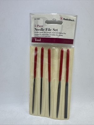 RadioShack 5 Piece Needle File Set #64-1985 In Package