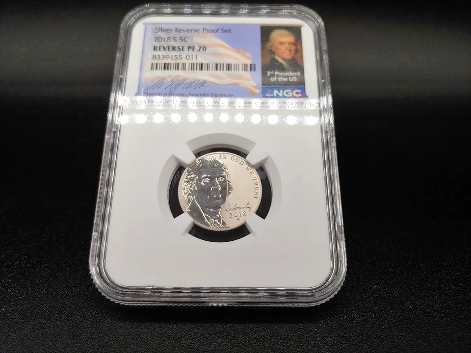 2018-S Jefferson Nickel 5c NGC Reverse PF70 - FROM The Silver Reverse Proof Set - Image 3 of 4