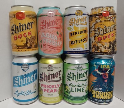 8X SHINER - Texas Craft Beer Cans - Shiner, Texas - All EMPTY