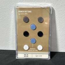 Wurkin Stiffs POWER BUTTONS - Magnetic Covered Buttons Set Of 8 PB908-MUL Assrtd