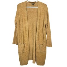 Eileen Fisher Open Front Long Cardigan Boucle Organic Sustainable Quiet Luxury