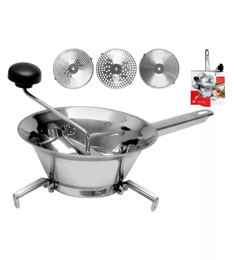 Passapomodoro Manuale Rondo 24cm Inox | Per Conserve e Salse Caserecce - 1
