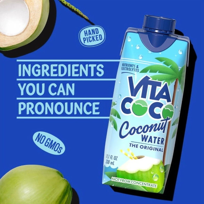 Vita Coco The Original Coconut Water, Nutrients Rich, Pure, 11.1 fl oz, 12 Count