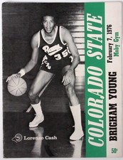 1976 Colorado State vs Brigham Young Moby Gym Basketball Program Lorenzo Cash