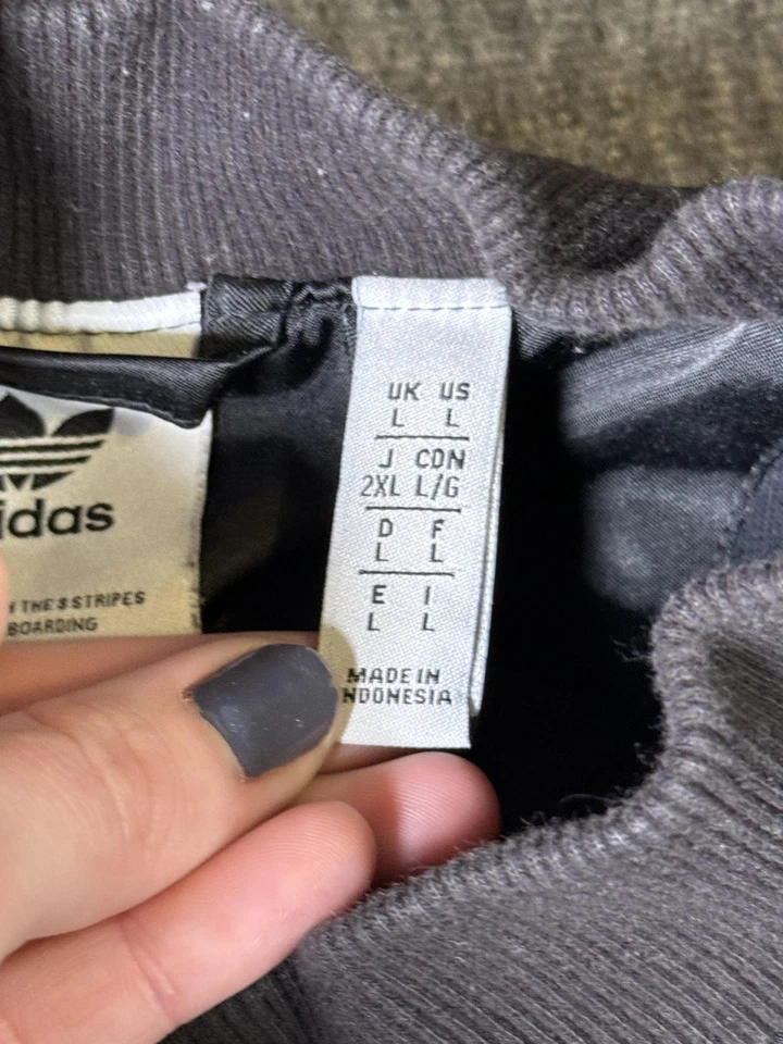 Adidas скейтбординга куртка мужская большой черный Bomber Snap спереди атласный Gonzales - Изображение 4 из 4