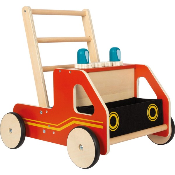 Legler Small Foot Lauflernwagen Feuerwehr Lauflernhilfe Ab 12 Monate Holz Bunt-image