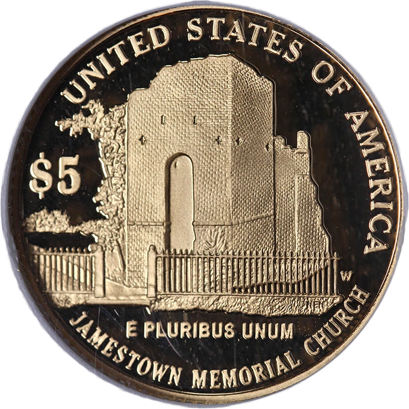 2007-W Jamestown Commemorative Gold $5 NGC PF70 Ultra Cameo - STOCK - Image 2 of 4