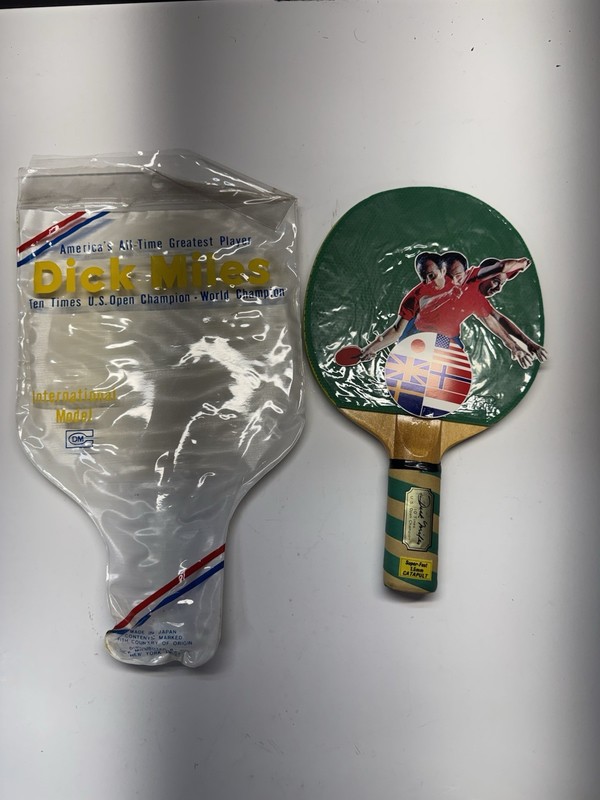 Vintage 1960’s-70’s Dick Miles Table Tennis/ Ping Pong Paddle In Original Case!