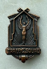 Vintage TRAFFIC SQUAD Angel Figure Hat Lapel Pin HJCO